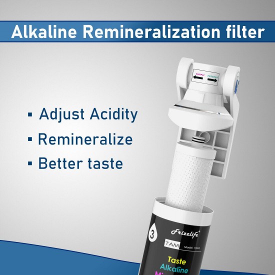 Frizzlife Reverse Osmosis Under Sink Water Filter System 600GPD Alkaline 6-stage