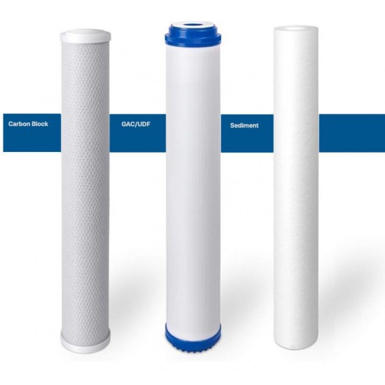 TRIPLE BIG BLUE 20'' WATER FILTER SYSTEM 1