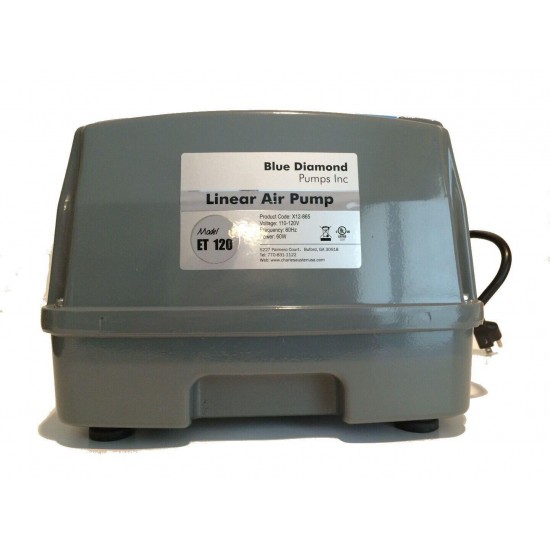 BLUE DIAMOND ET120 SEPTIC AIR  PUMP AERATOR COMPRESSOR HIBLOW HP-120 COMPATIBLE