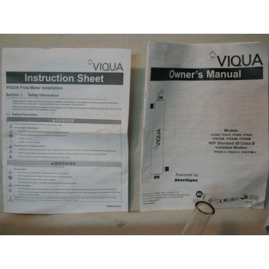 Viqua VH410 UV DISINFECTION SYSTEM  Complete with sensor, lamp, sleeve, manual