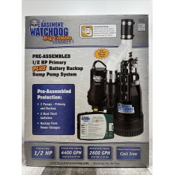 Basement Watchdog Big Combo Connect 1/2 HP Battery Backup Sump Pump CITS-50 NEW