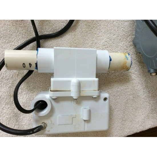 GAST Air Pump with Grid Products Water Flow Switch attached & Mounting Bracket