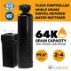 FLECK Controlled Whole House Digital Metered Water Softener System - 64K Grains