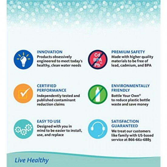 Water Filtration System 20 in. Pre-Filter Blue Whole House 4-Stage 300,000 Gal.