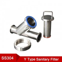 3'' SS304 Y Type Sanitary Strainer Filter High Flow Quick Filter 100 Mesh