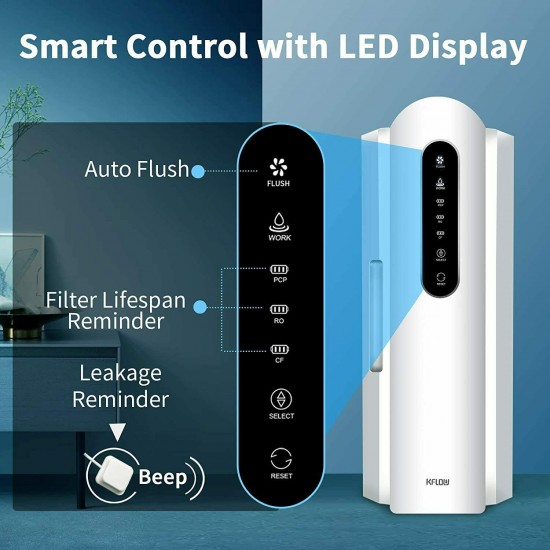 Reverse Osmosis Water Filtration System, Tankless 400GPD High Flow RO Water Filt