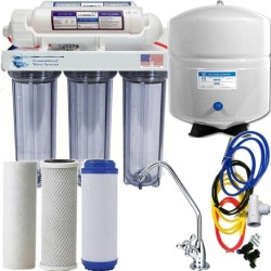 Reverse Osmosis Hi Alkalinity Ionizer ORP Clear Filter System Large 5 Gal Tank