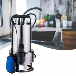 1100W 16000L/H Stainless Steel Silver Waste Water Submersible Pump Machine S1