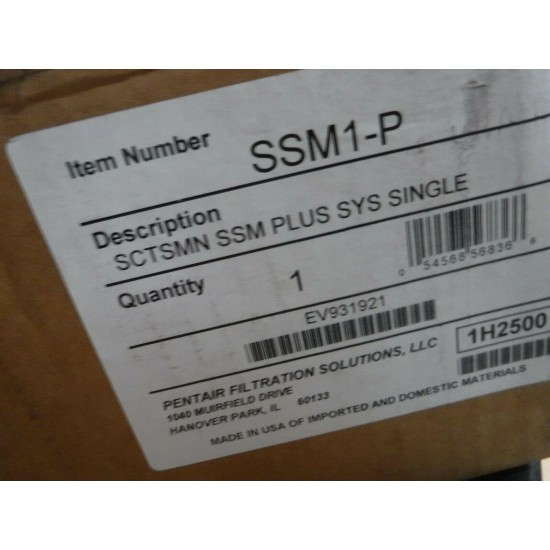 Scotsman SSM1-P  SSM PLUS SYS SINGLE  AquaAmor  SSMRC1 NEW.