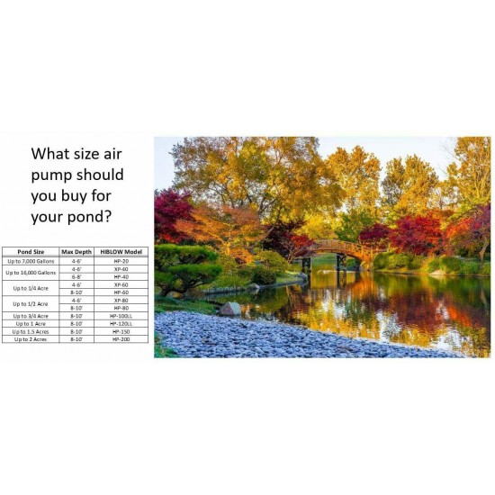 HIBLOW HP-80 Linear Diaphragm Septic and Pond Aerator