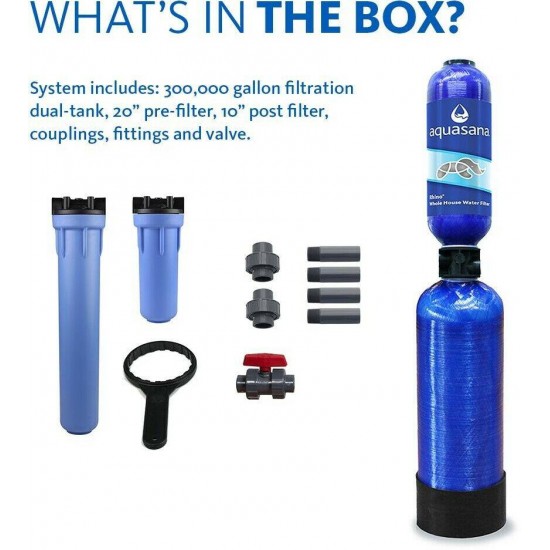 Aquasana Whole House Water Filtration System 4-Stage 300K Gal. 20 in. Pre-Filter