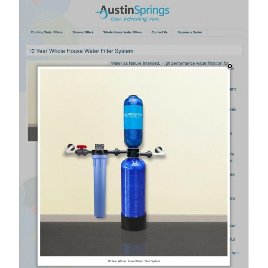 Austin Springs by Aquasana 3-Year 300k Whole House Water Filtration + Softener