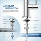 APEC 5 Stage 90GPD High Flow Certified Reverse Osmosis Water Filter System RO-90
