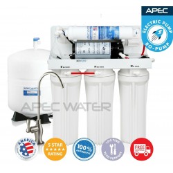 APEC 5 Stage 45 GPD Reverse Osmosis Water Filter System For Low Pressure RO-PUMP