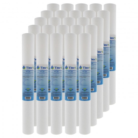 20x2.5 Inch 1 Micron Purtrex PX01-20 Polypropylene Sediment Water Filter 25 Pac