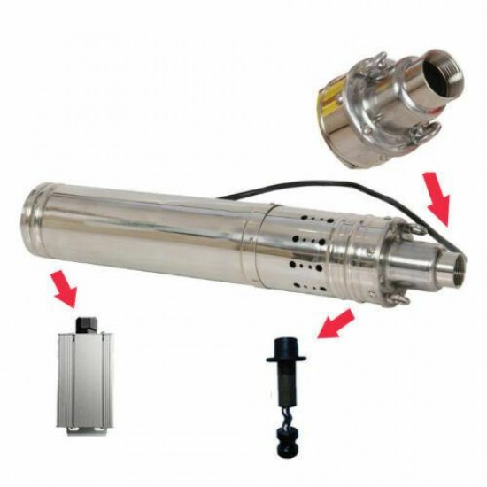 24VDC 3m3/H, 90M Lift Solar Powered Submersible Bore Hole Deep Well Water Pump