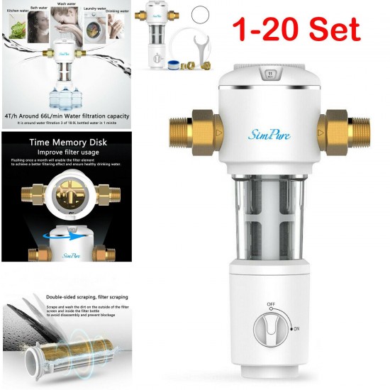 Whole House Sediment Water Filter Spin Down Home Filtration System 40 Micron lot