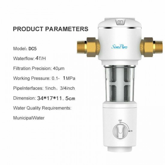 Whole House Sediment Water Filter Spin Down Home Filtration System 40 Micron lot