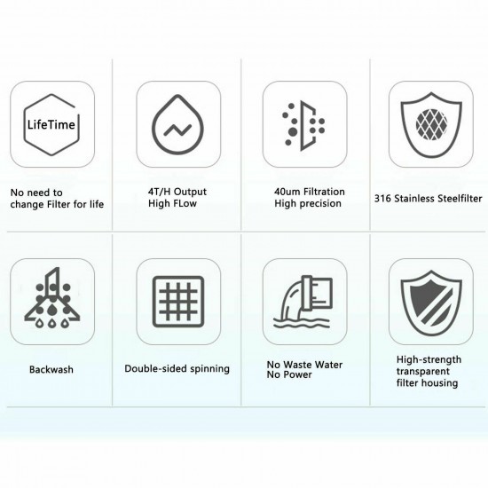 Whole House Sediment Water Filter Spin Down Home Filtration System 40 Micron lot