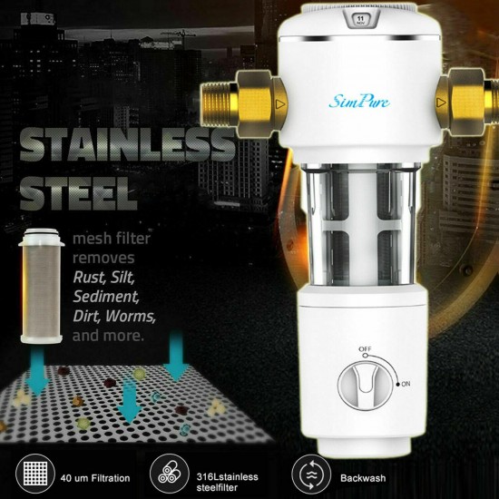 Whole House Sediment Water Filter Spin Down Home Filtration System 40 Micron lot