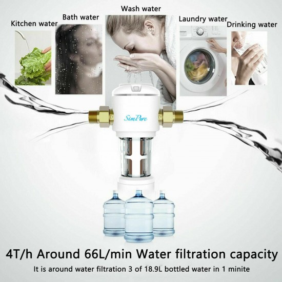 Whole House Sediment Water Filter Spin Down Home Filtration System 40 Micron lot