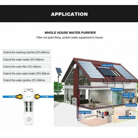 Whole House Sediment Water Filter Spin Down Home Filtration System 40 Micron lot