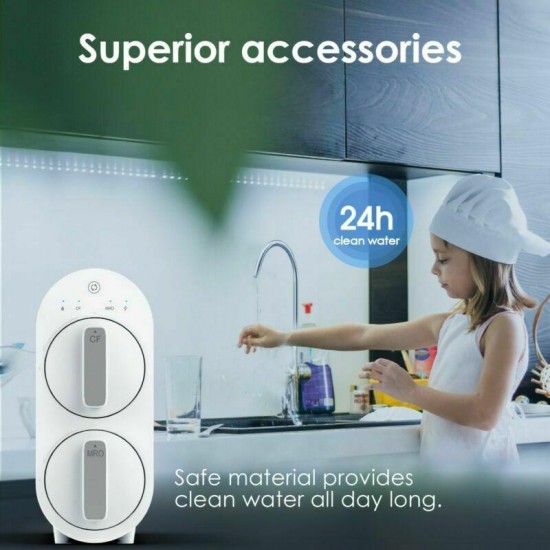 Tankless Reverse Osmosis Water Filtration System 400 GPD,1:1Drain Ratio,5-Stage