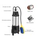 1.5HP Water Pump Submersible Flooding Swimming Pool 2645GPH Emergency Draining