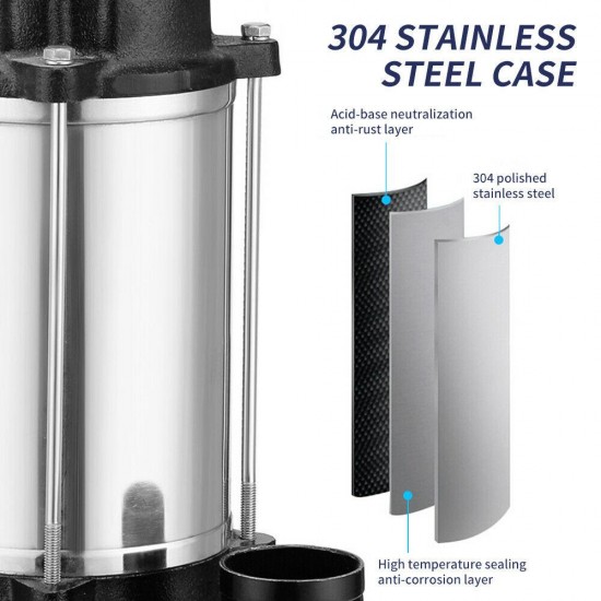 1.5HP Water Pump Submersible Flooding Swimming Pool 2645GPH Emergency Draining