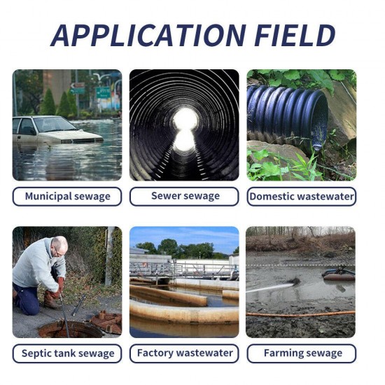 1.5HP Water Pump Submersible Flooding Swimming Pool 2645GPH Emergency Draining