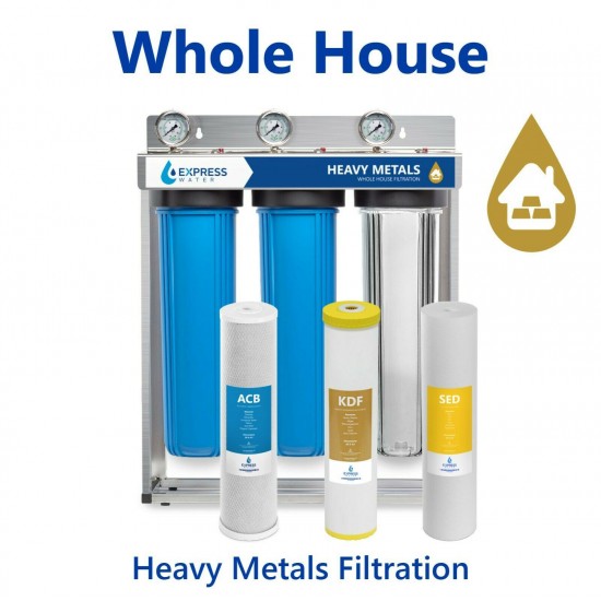 Whole House Heavy Metal Water Filter – 3 Stage Home Water Filtration System