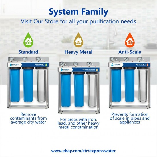 Whole House Heavy Metal Water Filter – 3 Stage Home Water Filtration System