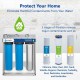 Whole House Water Filtration System SED Charcoal Carbon Pressure Gauges 3 Stage
