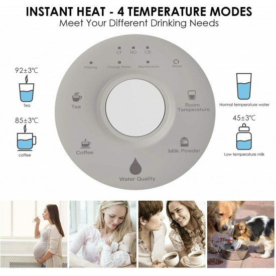 Countertop Self Cleaning Bottleless Cooler Dispenser Hot & Cold Water Filter NSF