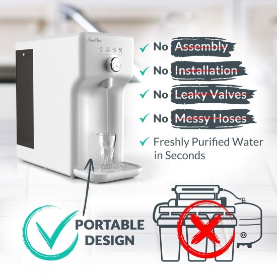 Countertop Self Cleaning Bottleless Cooler Dispenser Hot & Cold Water Filter NSF