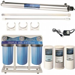 55W Ultraviolet Light Sediment & Carbon Well Water Filter Purifier 12 GPM UV
