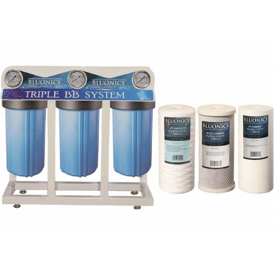 55W Ultraviolet Light Sediment & Carbon Well Water Filter Purifier 12 GPM UV