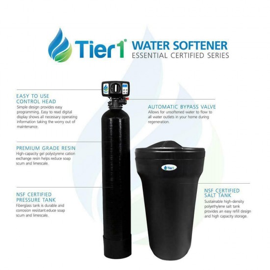 Tier1 Essential Certified Whole House Water Filtration System Chlorine Reduction