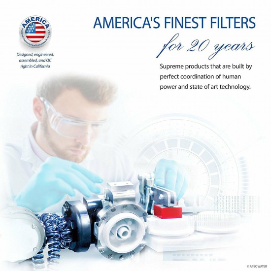 APEC 180 GPD Light Commercial Reverse Osmosis Water Filter System with 14G Tank