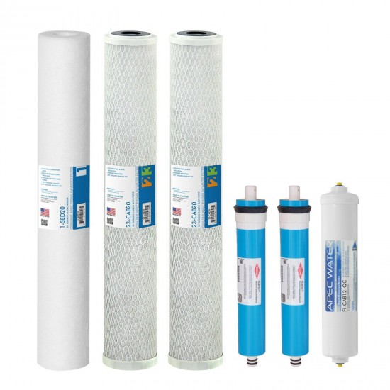 APEC 180 GPD Light Commercial Reverse Osmosis Water Filter System with 14G Tank