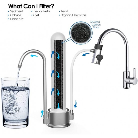 Countertop Drinking Water Filtration System Home Water Filter Purifier BPA Free