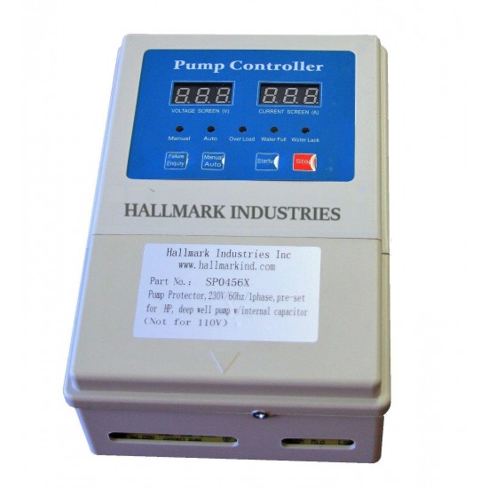 Pump protector, for deep well pump w/internal capacitor, 230V, 2 HP