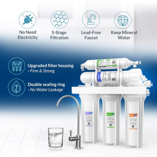 Reverse Osmosis Water Filtration Filter System Under Sink/Countertop/Whole House