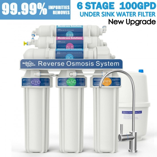 Reverse Osmosis Water Filtration Filter System Under Sink/Countertop/Whole House