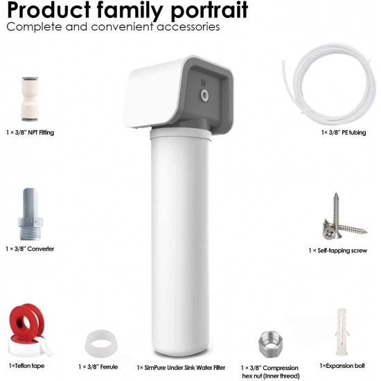 Reverse Osmosis Water Filtration Filter System Under Sink/Countertop/Whole House