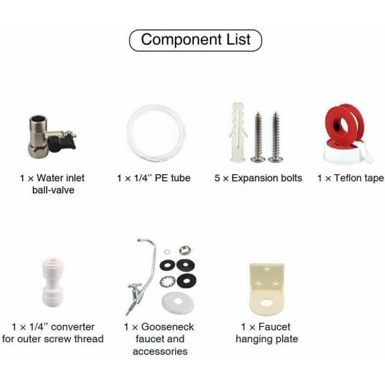 Reverse Osmosis Water Filtration Filter System Under Sink/Countertop/Whole House