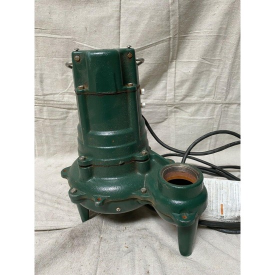 ZOELLER E267 Sewage Ejector Pump 1/2 HP Flow Rate @ 10 Ft. of Head 85.0 gpm