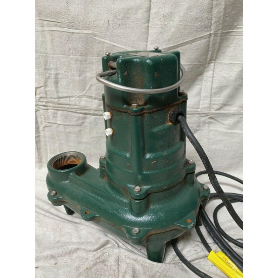 ZOELLER E267 Sewage Ejector Pump 1/2 HP Flow Rate @ 10 Ft. of Head 85.0 gpm