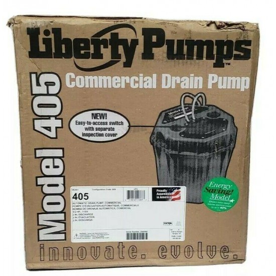 Liberty 405 1/2 HP Commercial High Temp Drain Pump, 2