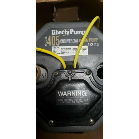 Liberty 405 1/2 HP Commercial High Temp Drain Pump, 2